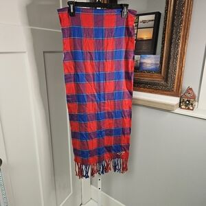 ❤️ Hollister wrap/ scarf red and royal blue